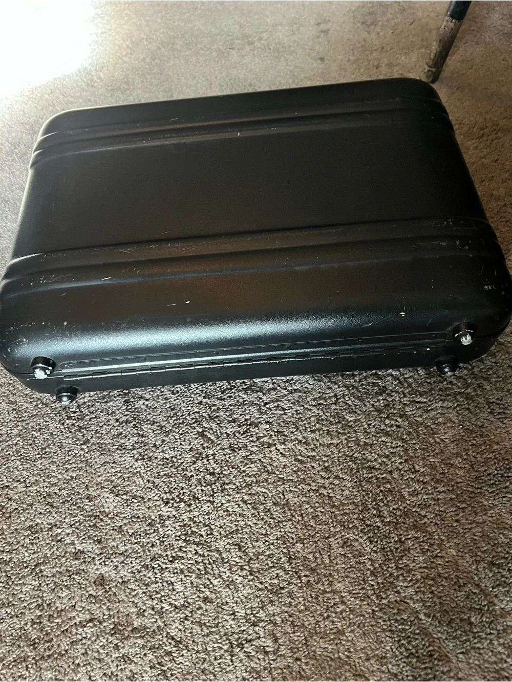 Zero Halliburton reg z Black Textured Briefcase with Blue Accent Logo